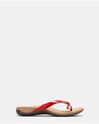 Vionic - Bella Toe Post Sandal - Red Patent