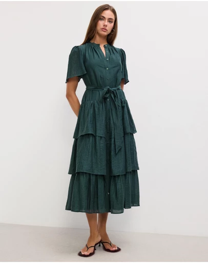 The Fated - Mali Tiered Midi Dress