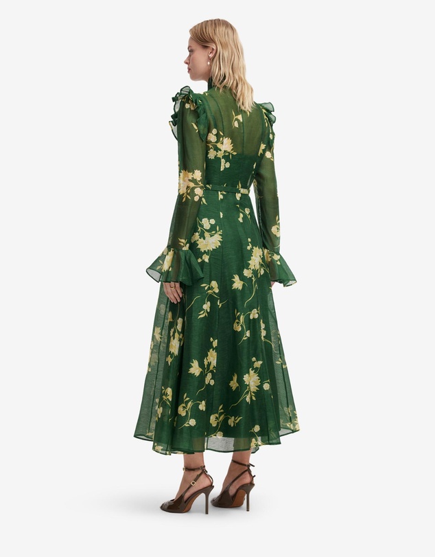 LEO LIN - Katrina Butterfly Sleeve Midi Dress