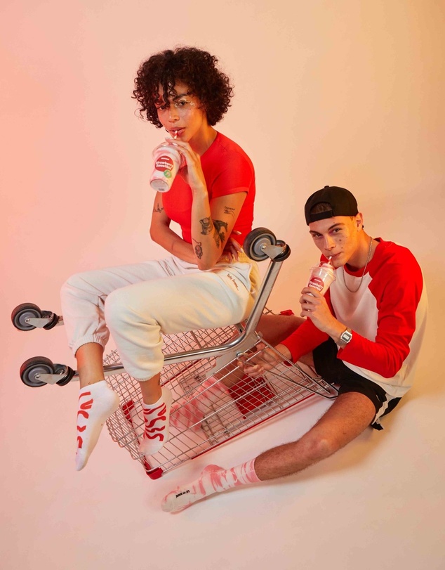 EAT MY SOCKS - Socks Smoothie Strawberry 2 pairs