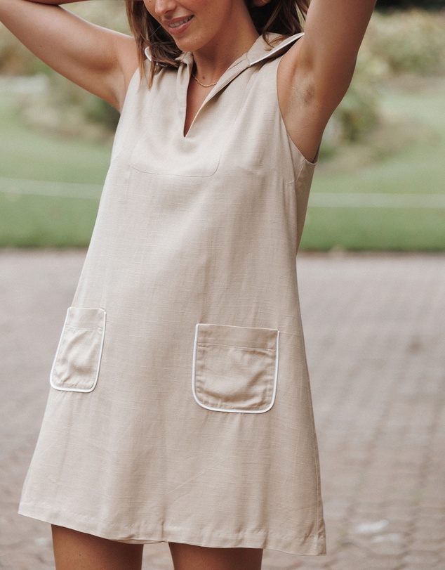 Petal & Pup - Newton Mini Dress - Taupe