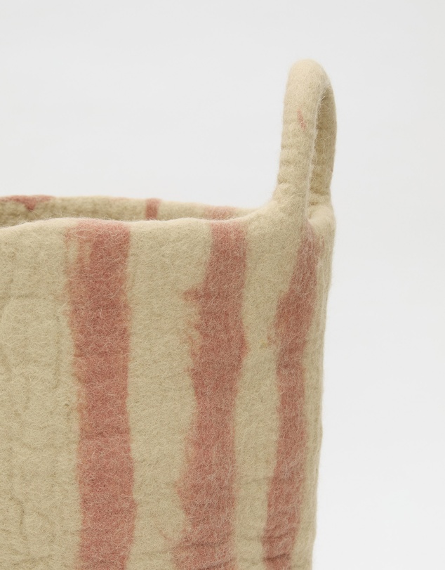 Phile - Toy Basket in Pink Stripe - Large