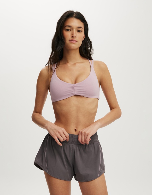 Cotton On Body Active - Ultra Soft Scrunch Front Strappy Crop