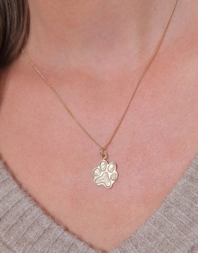 Elli Jewelry - Paw Pendant Necklace in Gold-Plated 925 Silver