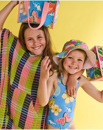 Kip&Co - Florida Tartan Kids Waffle Poncho - Kids