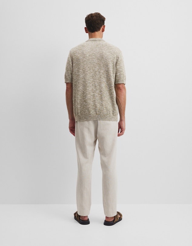 Country Road - Linen Cotton Slub Knit Shirt