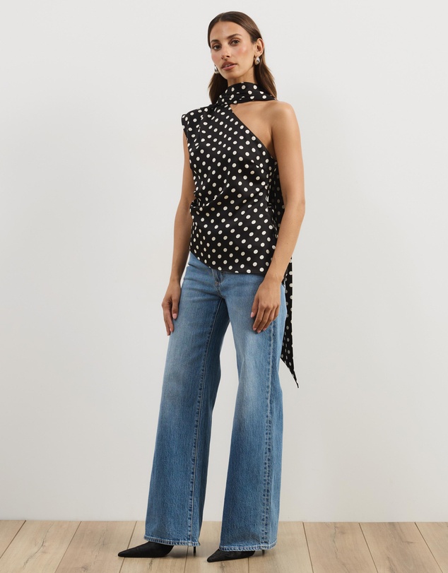 Atmos&Here - Charlotte One Shoulder Scarf Top