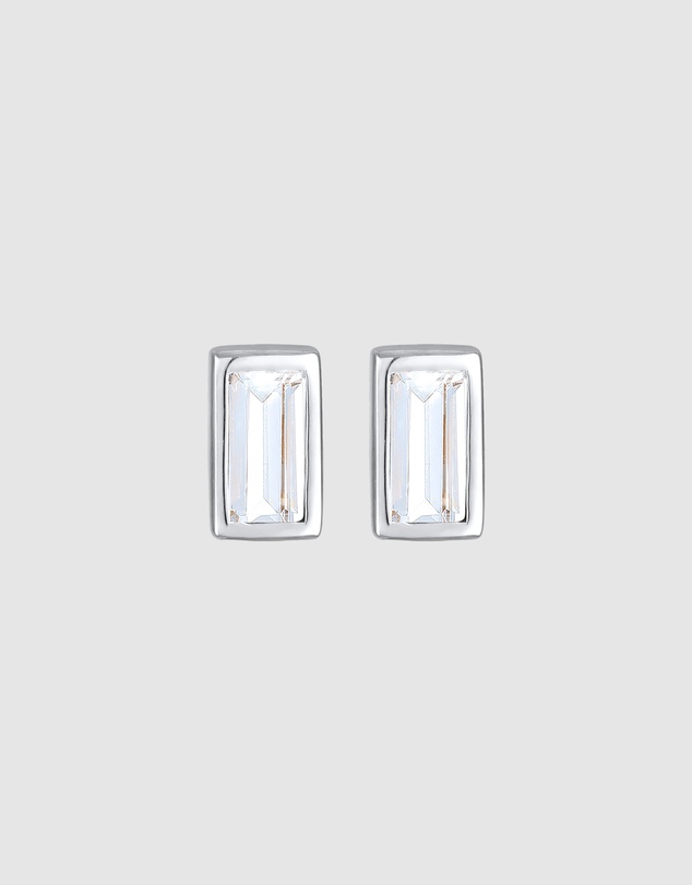 Kuzzoi - ICONIC EXCLUSIVE - Topaz Stud Earrings in 925 Sterling Silver