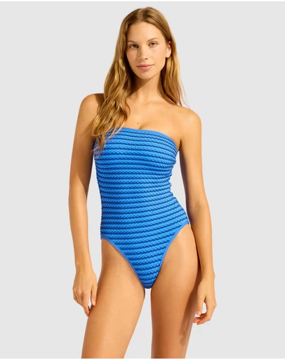 Seafolly - Mesh Effect DD Bandeau One Piece Swimsuit