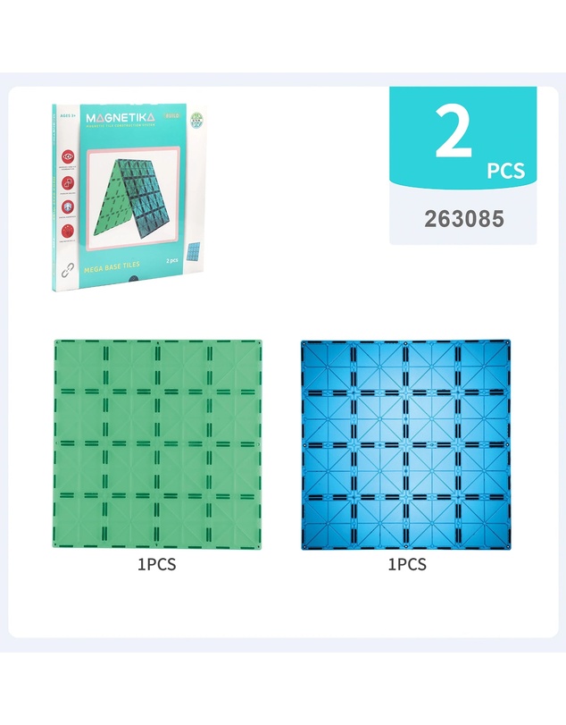 Magnetika - Magnetic XL Base Plate Tiles 2 Piece