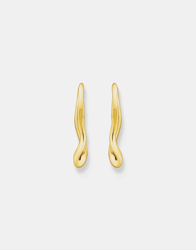 THOMAS SABO - THOMAS SABO Big Wavy Hoop Earrings in Gold