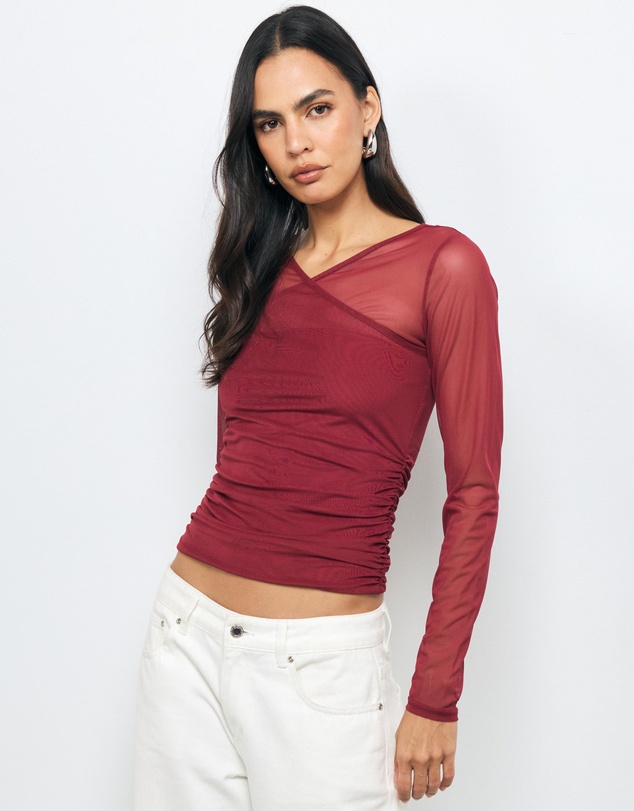 AERE - Aura Crossover Mesh Top