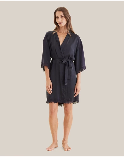 Papinelle - Camille Silk Lace Robe