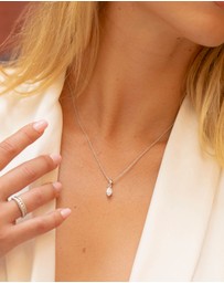 Mestige - Luna Marquise Set - Silver Plated