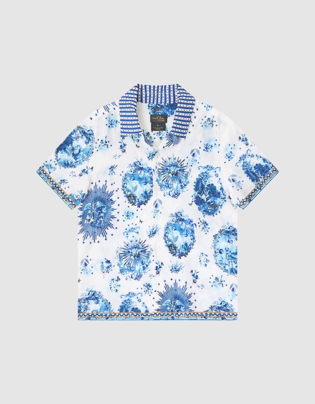 Camilla - Short Sleeve Camp Collared Shirt - Kids