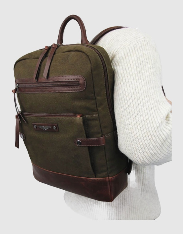 Police - Wings Canvas Backpack with Laptop Sleeve