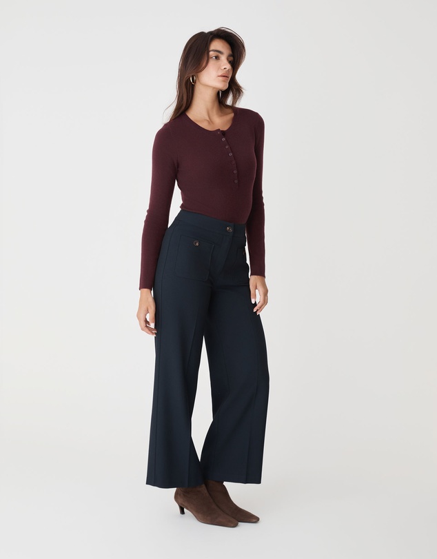Forcast - Henley Button Up Knit
