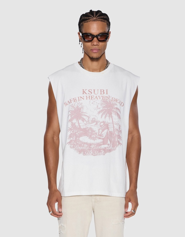 Ksubi - Paradiso Cut Off Tee Vintage White