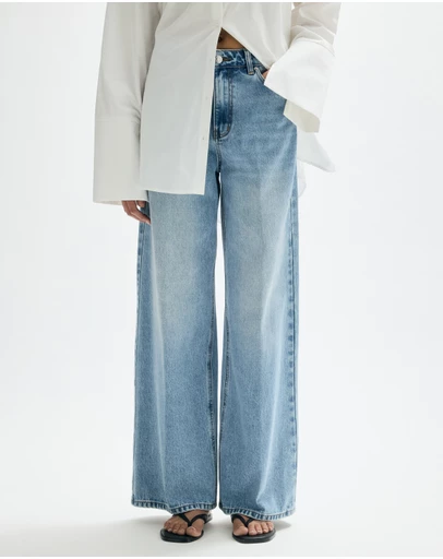 Minima Esenciales - Ash Pressed Crease High Rise Jeans