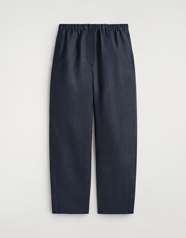 COS - Elasticated Linen Barrel-Leg Trousers