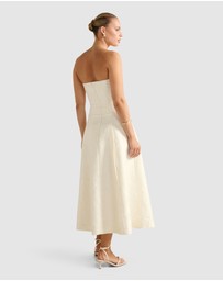 Forever New - Lottie Strapless Jacquard Midi Dress
