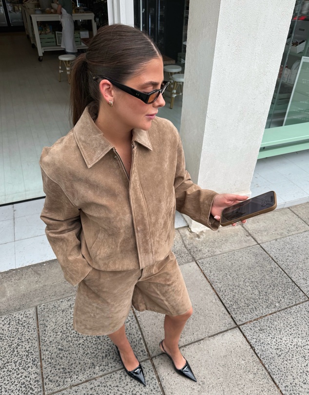 ENA PELLY - Ana Suede Bomber Jacket