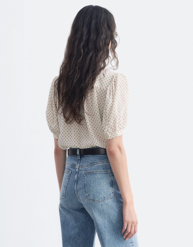 & Other Stories - Printed Tie-Neck Silk Blouse