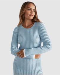Seed Heritage - Pleated Knit Midi Dress