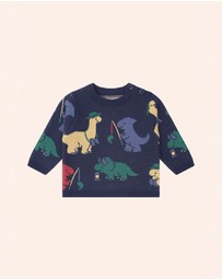 Huxbaby - Camping Dino Knit Pullover - Babies