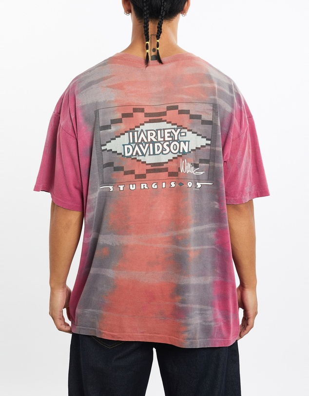 Vintage by The Real Deal - Pre Loved - Vintage 1995 Harley Davidson Sturgis Motorcycle Rally Tie Dye Tee
