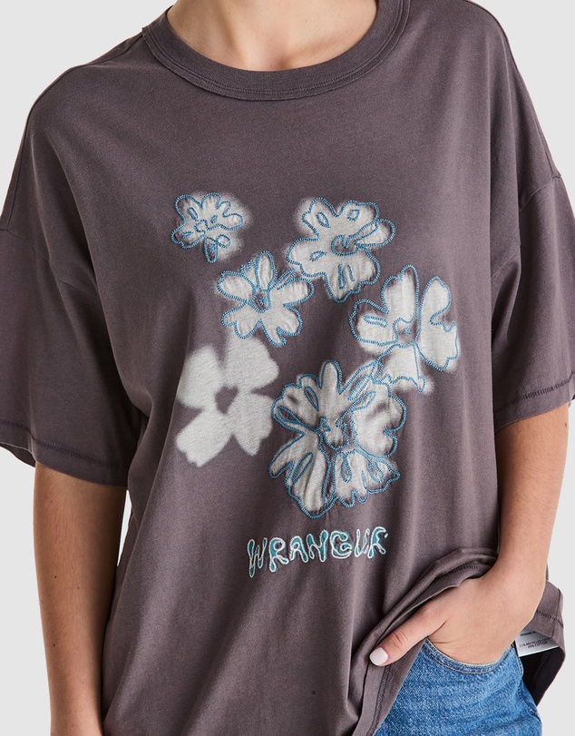 Wrangler - Floral Fade Boxy Slouch T-Shirt