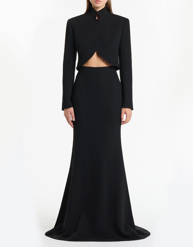 Carla Zampatti - Black Crepe Crop Jacket