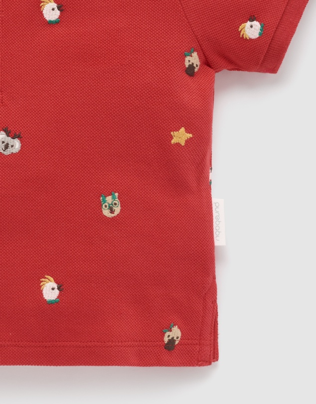 Purebaby - Christmas Polo-Kids-Babies