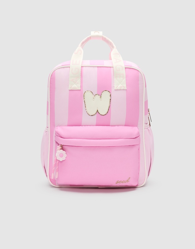 Seed Heritage - PINK STRIPE INITIAL BACKPACK