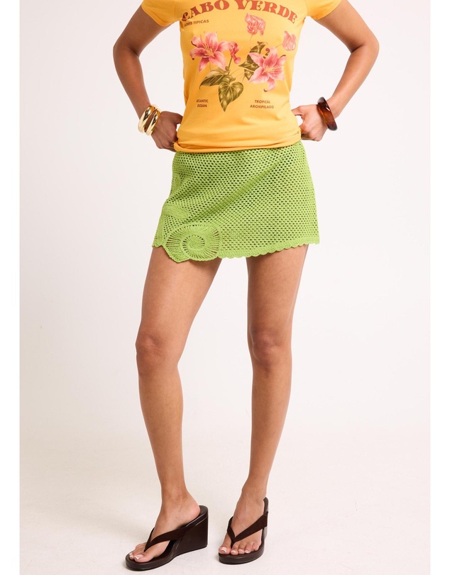Subtitled - Coraline Fishnet Mini Skirt