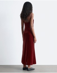 & Other Stories - Strappy Velvet Midi Dress