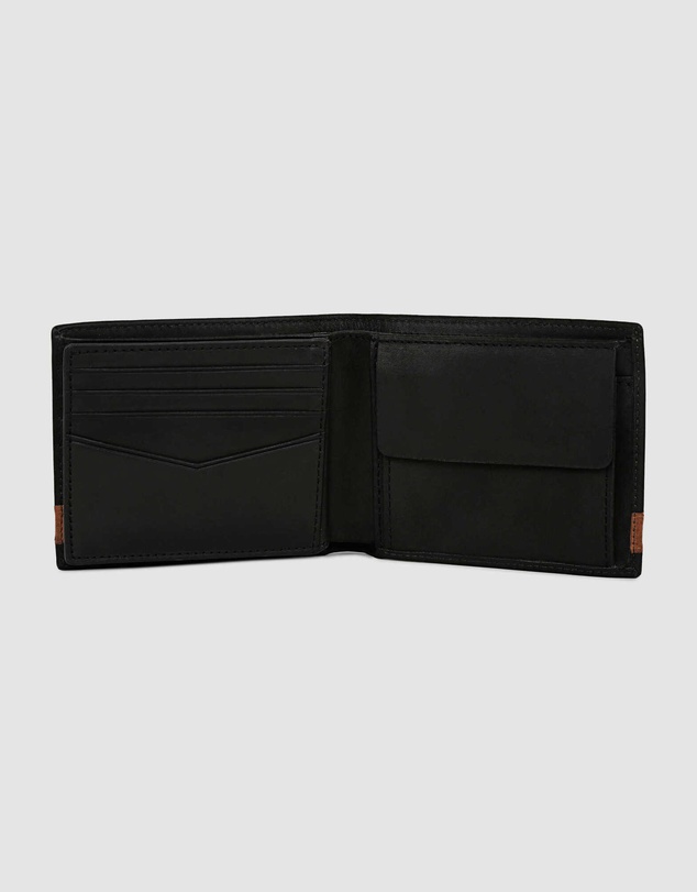 Fossil - Quinn Black Large Coin Pocket Bifold Wallet