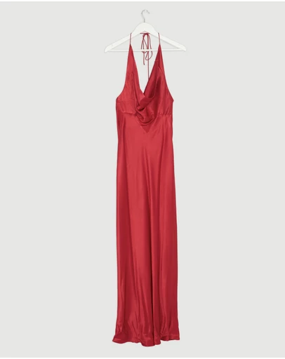 Revibe - Repaired Shona Joy Tatum Low Cowl Maxi Dress - AU 8