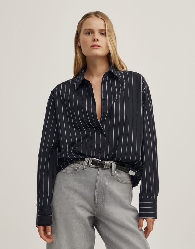 Witchery - Tie Back Pinstripe Shirt