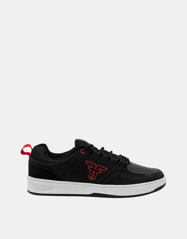 Fallen Footwear - Fallen Footwear The Crest Suede/Leather Men Shoes Black/Grey/Red