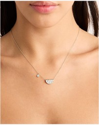 By Charlotte - Silver Lotus Birthstone Necklace - March