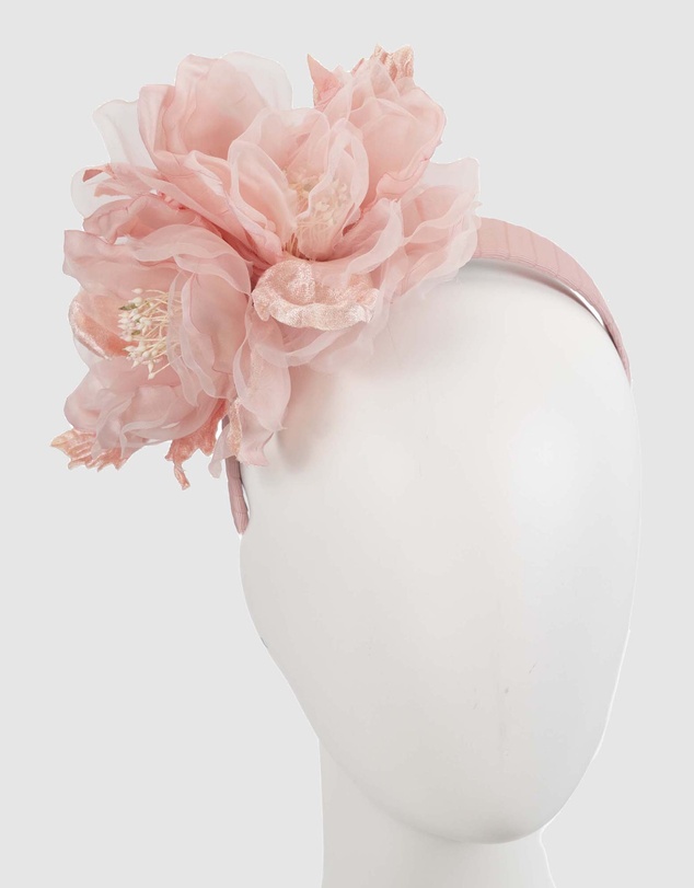 Fillies Collection - Large Pink Flowers Headband