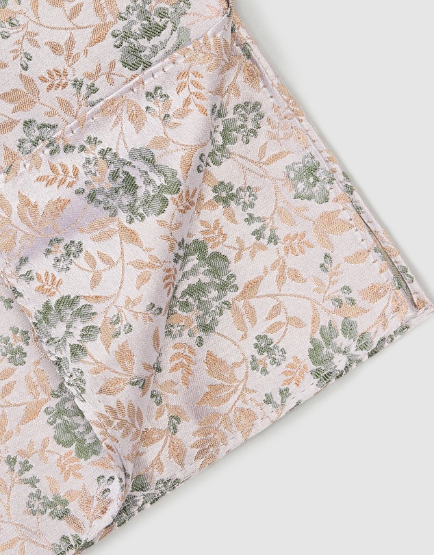 Politix - Floral Jacquard Silk Pocket Square