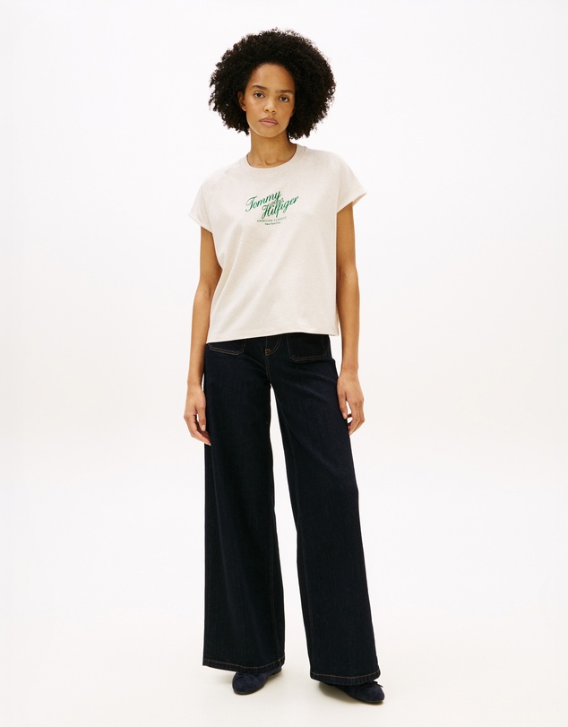 Tommy Hilfiger - Seasonal Script Cap Sleeve Tee