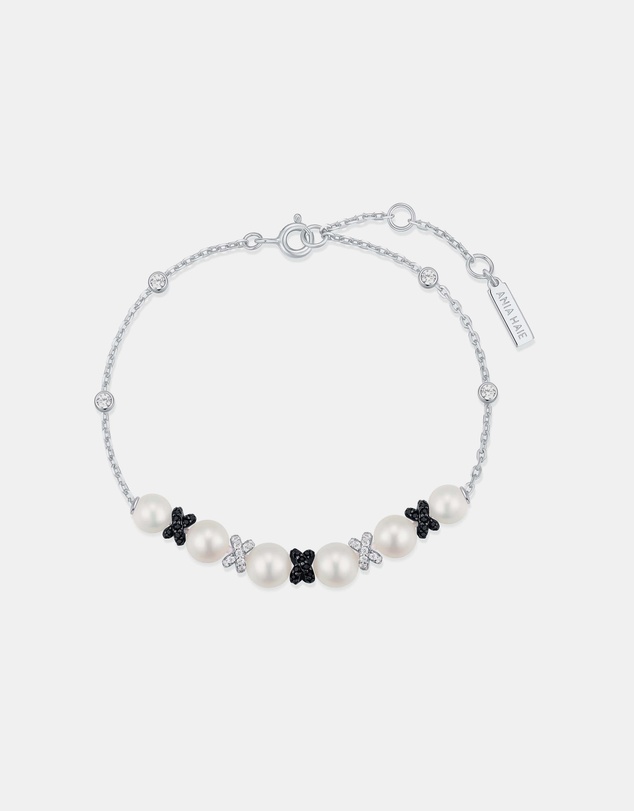 Ania Haie - Two-Tone Sparkling Braided Shell Pearl Bracelet
