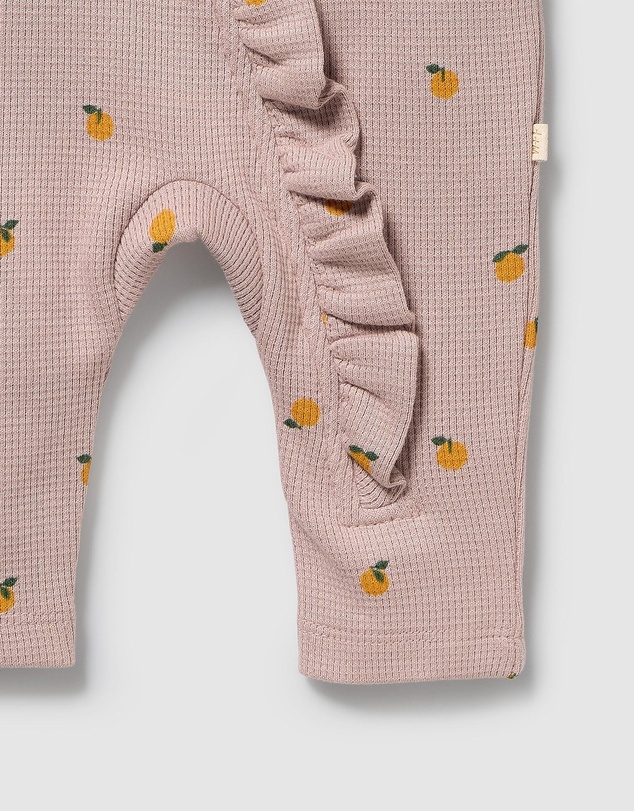 Wilson & Frenchy - Organic Waffle Ruffle Zipsuit - Babies