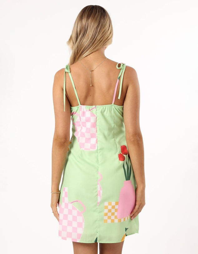 Petal & Pup - Anistyn Mini Dress - Green Papaya