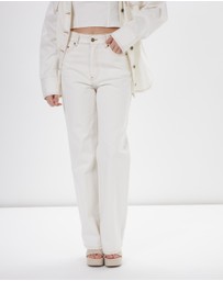 Dazie - London Fever High Waisted Wide Leg Jeans