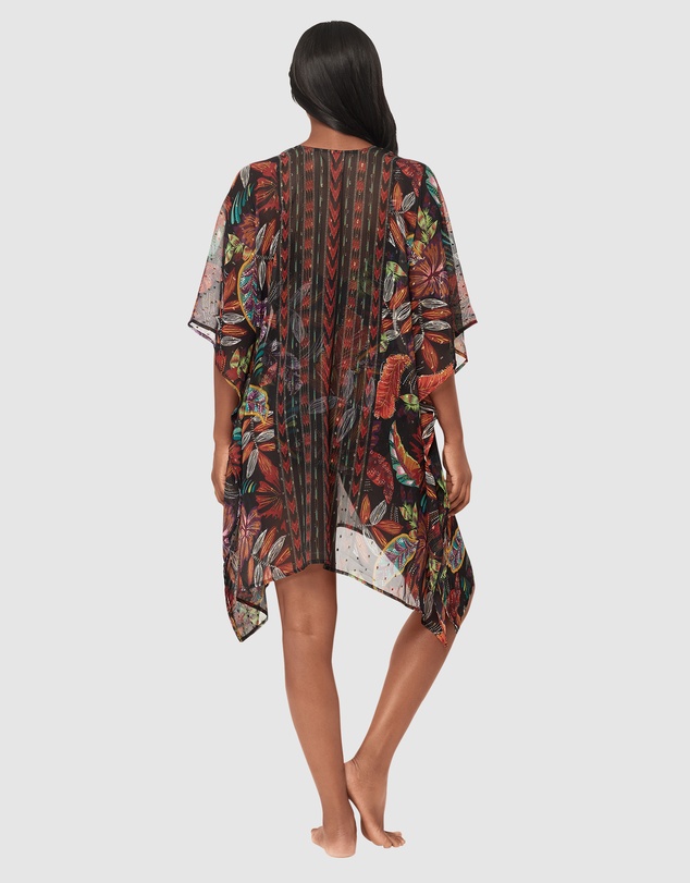 Miraclesuit Swimwear  - Pluma Orla Sheer Chiffon Caftan Beach Cover Up