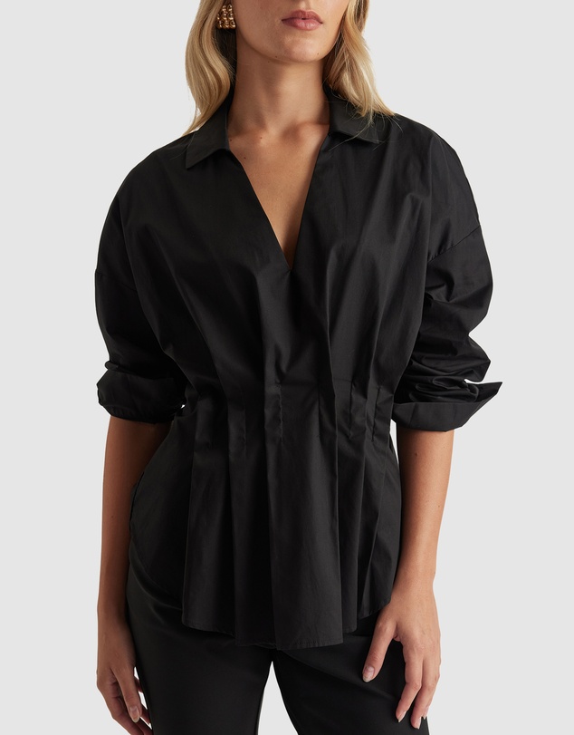 Decjuba - Pia Pleated Oversized Shirt